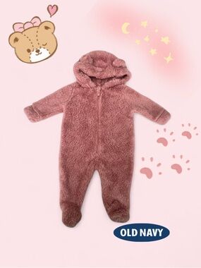 Old Navy Soft Pink Kids Footie One Piece
